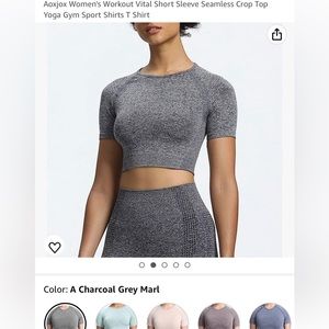 Amazon charcoal grey workout set